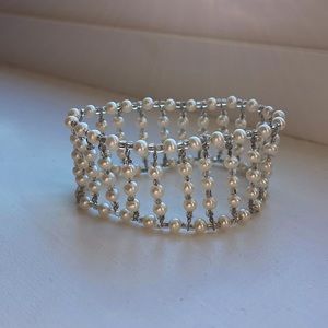 Beaded Stretch Cuff Bracelet